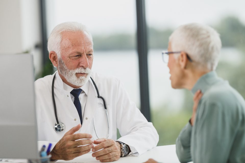 Doctor speaking with a patient